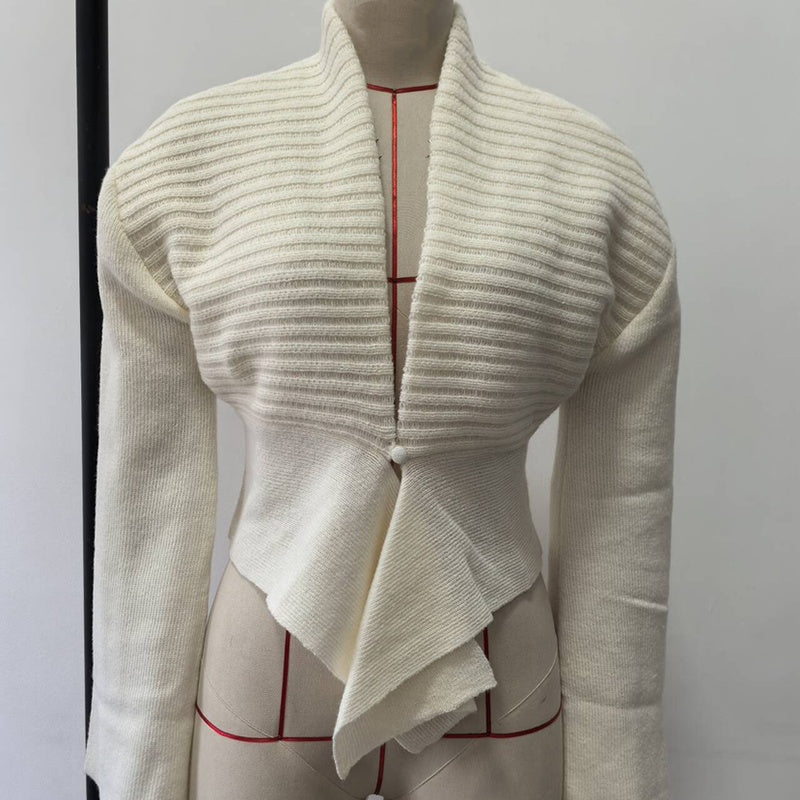 stylish, single button lady sweater